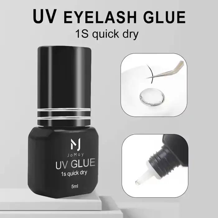 JOMAY 10 bouteilles 5ml colle UV pour cils séchage rapide en 1 seconde 75 jours colle durable pour c