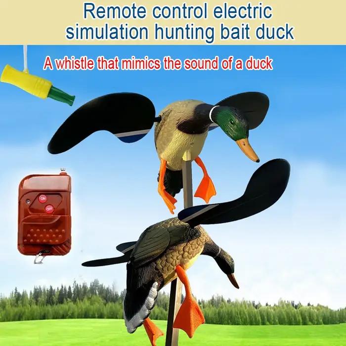 Leurre canard simulation haute volant éolien télécommande vert tête appât chasse extérieur jardin