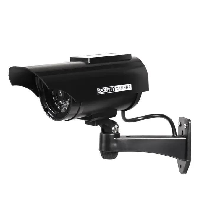 Fausse caméra de sécurité factice à énergie solaire, caméra de Surveillance antivol avec lumière LED clignotante en forme de balle étanche extérieure