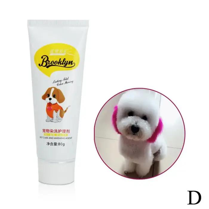 Crème colorante pour poils d'animaux de compagnie semi-permanente application facile pour chiens et chats avec couleurs vibrantes pour événements spéciaux