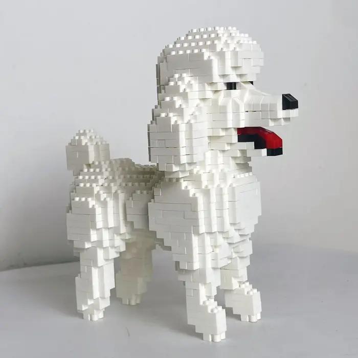 Modèles de chiens Pine Lion Golden Retriever Doberman Inu en micro-blocs de construction - Ornement de bureau