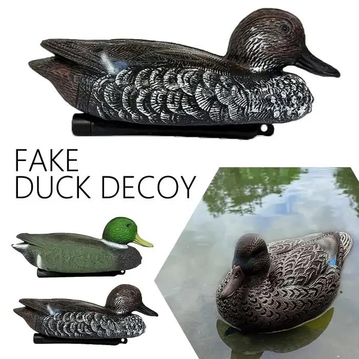 Leurre de chasse flottant 3D en forme de canard factice pour la pêche et la décoration de jardin – Simulation