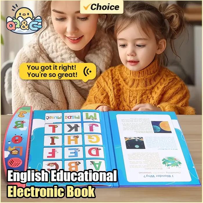 Livre électronique pour enfants, Machine de lecture sonore éducative anglaise, livres électroniques intelligents, histoire pour enfants étudiants, cadeaux pour enfants