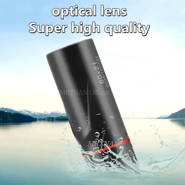 Monoculaire HD 60X21 haute magnification étanche mini portable zoom 10X voyage extérieur chasse