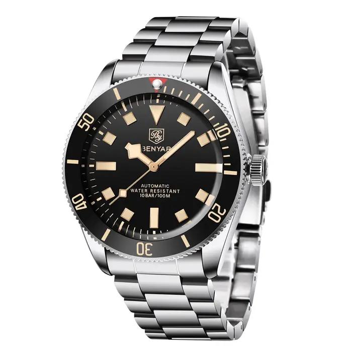 Montre automatique de luxe BENYAR 2026 pour homme bracelet mécanique étanche sport lumineuse