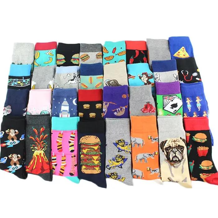 Chaussettes drôles unisexes, motifs animaux et nourriture, cadeau original et mode décalée