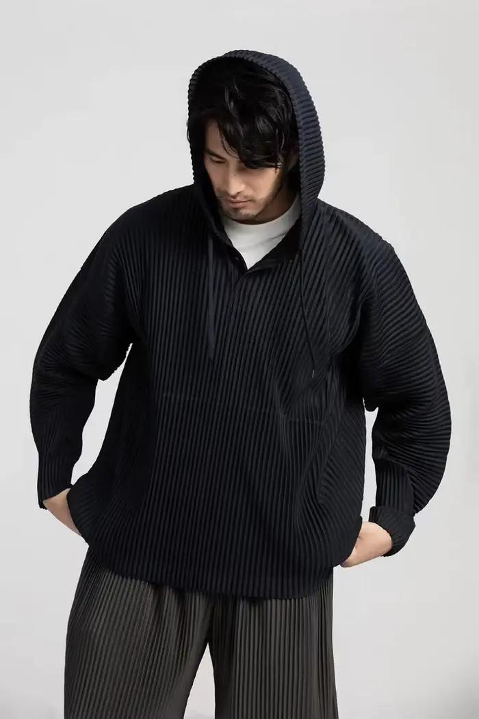 ATA YAKE-Sweat à Capuche Plissé pour Homme, Respirant, At Proximity, Wstring, Haut Décontracté