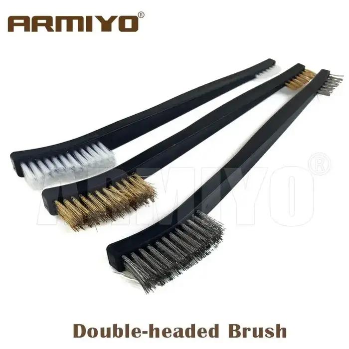 Armiyo fil à Double tête/brosse en Nylon pistolet baril Kit de nettoyage pistolet outil de nettoyage