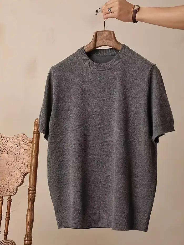 LVLAEA T-shirt en tricot pour hommes