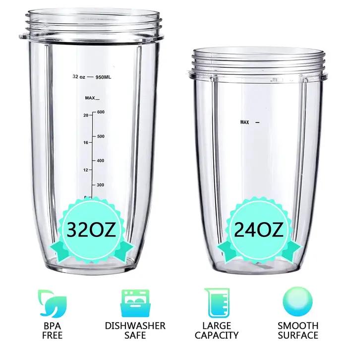 Pièces de rechange pour mélangeurs NutriBullet, 600W, 900W, lame flacon PRO, 32oz, énorme standardis