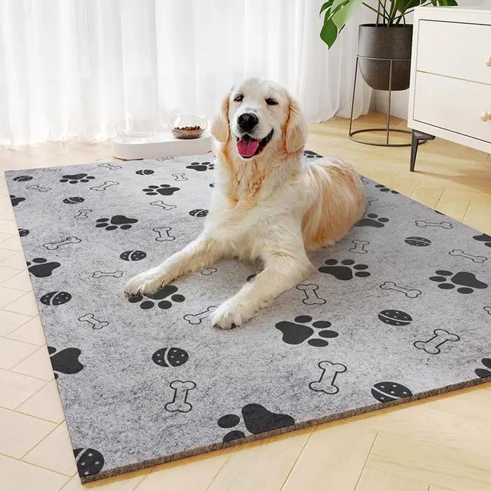 Tapis de lit imperméable et antidérapant pour chiens et chats, tapis de niche et cage, lavable à la main, résistant aux intempéries, adapté à tous les animaux de petite, moyenne et grande taille