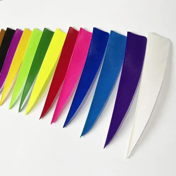 4 "50 pièces/lot IBOUNFOX chasse flèche plumes RW naturel dinde plumes bouclier tir à l'arc Fletches