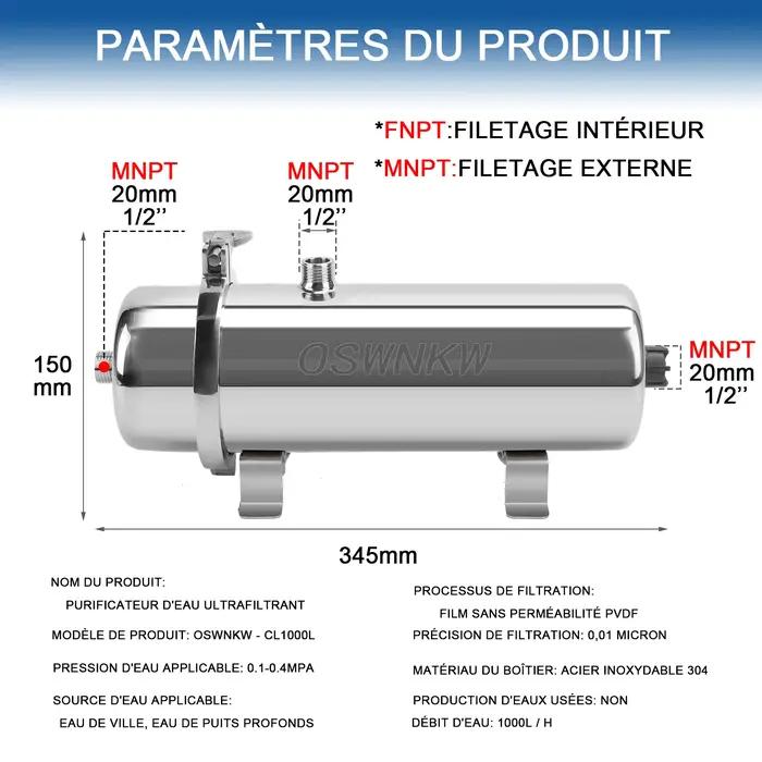 Purificateur d'eau pour toute la maison