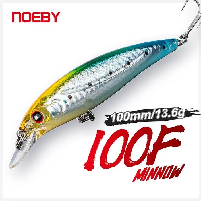 Noeby Minnow leurre de pêche 100mm 13.6g flottant Wobbler Jerkbait appât dur artificiel pour bar leu