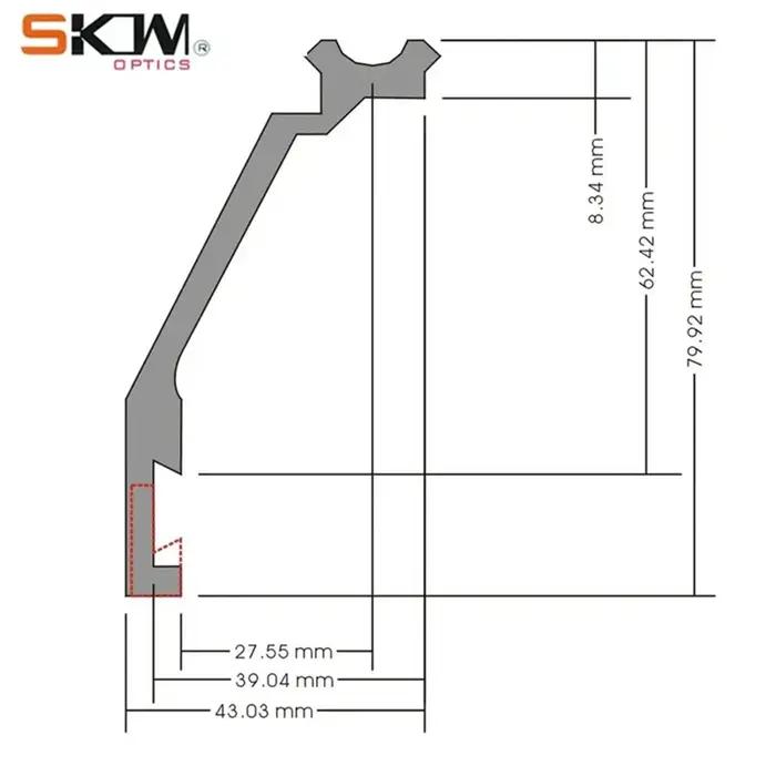 Skwoptics AK47(74)AK poignée de protection des mains foregrip Kalashnikov portée vue AK47(74) tactique sur Rail CNC aluminium M-LOK