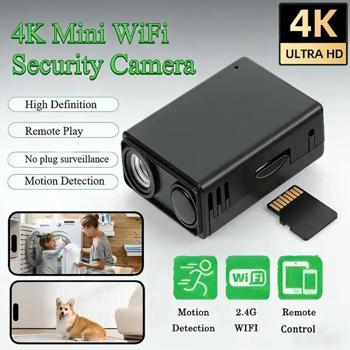 Nouvelle caméra de sécurité WiFi 4K sans fil, surveillance intérieure, détection de mouvement, visio