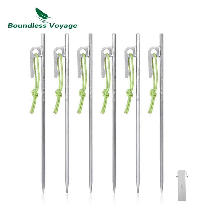 Piquets de tente en alliage de titane Boundless Voyage pour camping