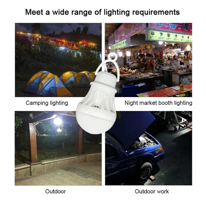 Lanterne portable, lampes de camping, ampoule USB 5W, outil multifonctionnel pour le camping en plei