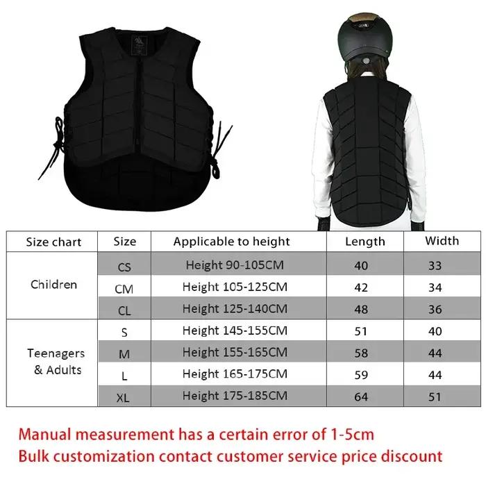 Gilet d'équitation pour cavalier, gilet de sécurité équestre pour rongeur, équipement de protection unisexe pour adultes et enfants, protection du corps pour cavalier