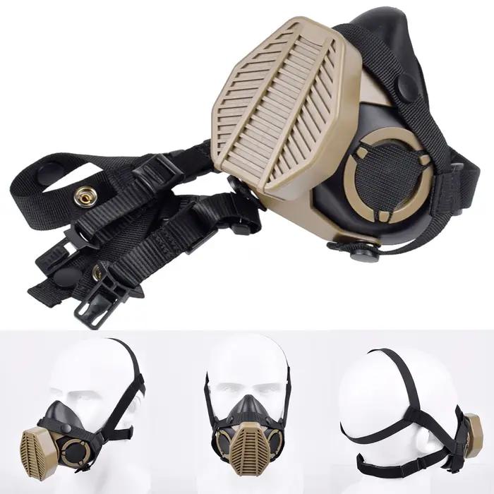 Respirateur tactique SOTR, demi-masque, filtre remplaçable, masque anti-poussière, accessoires de co