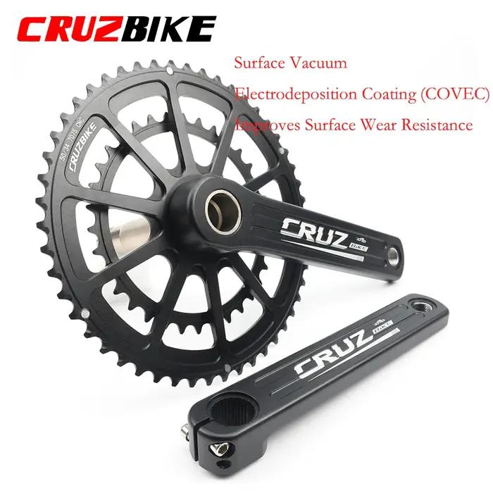 CRMERCEDES-Pédalier de vélo de route pliant à double plateau, vis BB, 155mm, 160mm, 165mm, 170mm, 17