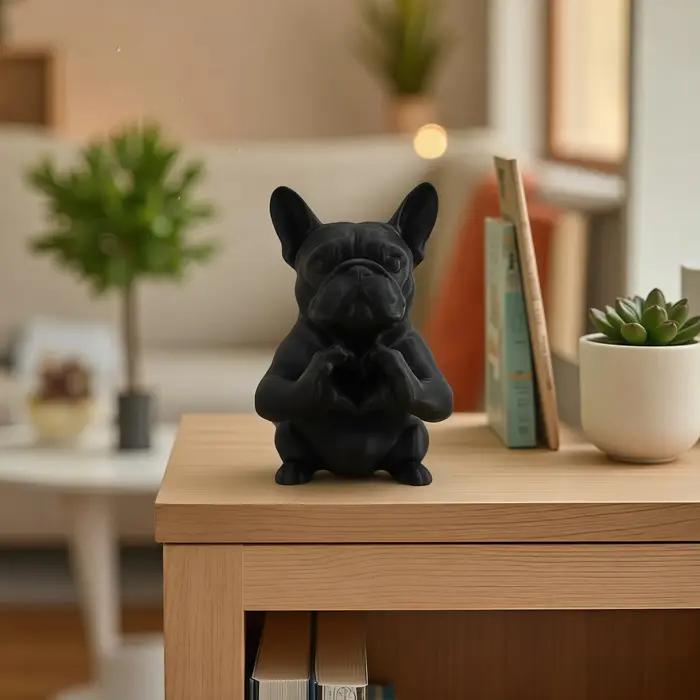 1 jolie statue de chien en résine