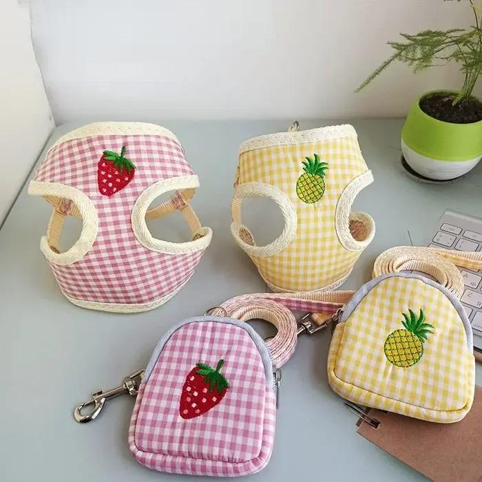 Ensemble laisse et harnais pour chien, laisse de traction pour chien, laisse de promenade pour chien, laisse pour petit chien, laisse pour chat, harnais de poitrion pour chat, collier, sac de transpor