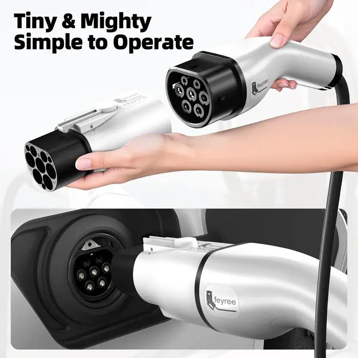 Feyree EV chargeur adaptateur Type2 vers GB/T convertisseur 32A 22KW 3P pour véhicule électrique Sta