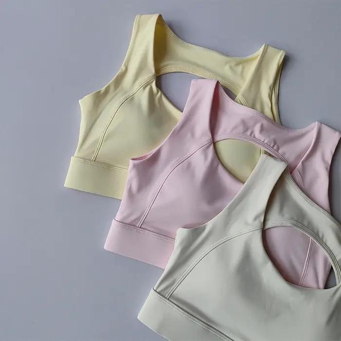 Beau dos sous-vêtements de sport résistant aux chocs course Anti-affaissement Yoga soutien-gorge hau