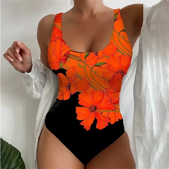 Une pièce grands maillots de bain fermé grande taille