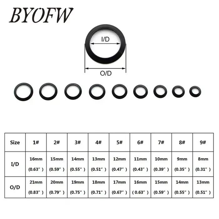 BYOFW 1 PC construction de canne à pêche anneau de protection rond garniture décorative en aluminium