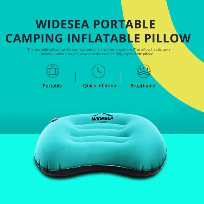 Widesea – oreiller gonflable Portable, équipement de Camping, coussin d'air pliable et compressible,
