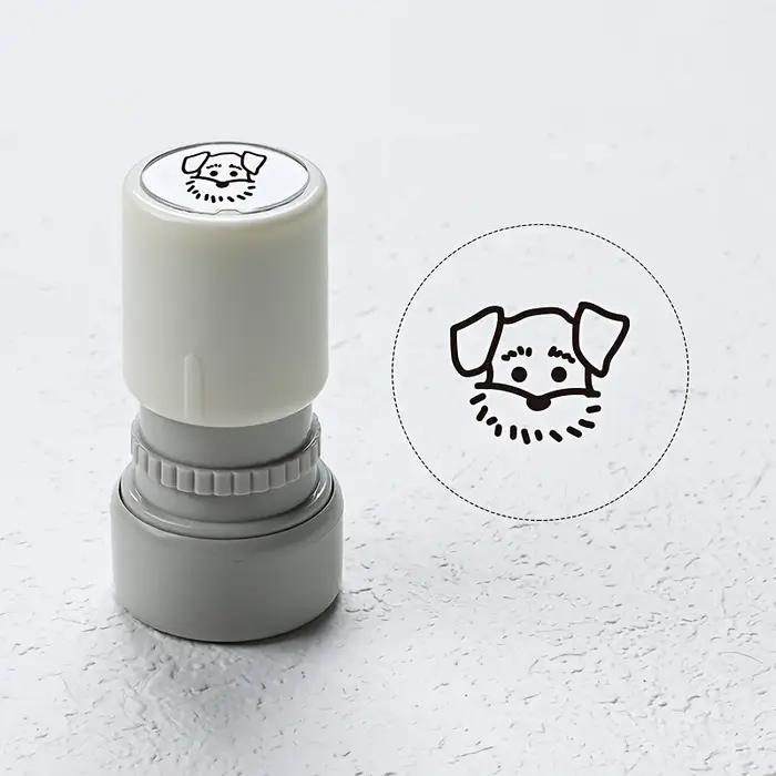 1 motif de chiot mignon, tampon auto-imprimé, chiot de dessin animé, carnet, tampon décoratif, décor