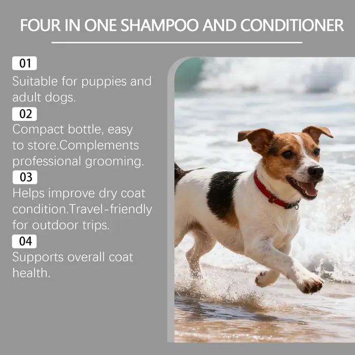 Shampooing et revitalisant 4-en-1 pour chien à l'avoine