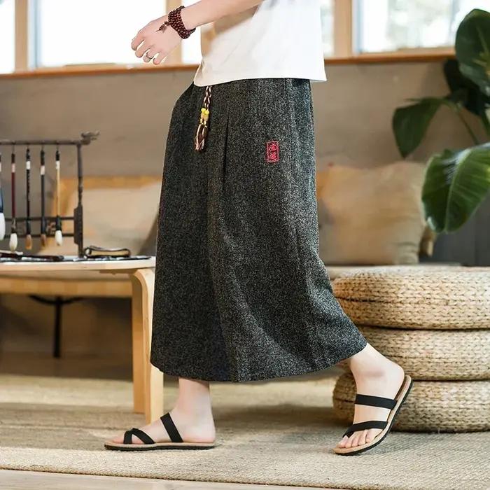 Pantalon Kimono de Style japonais pour hommes