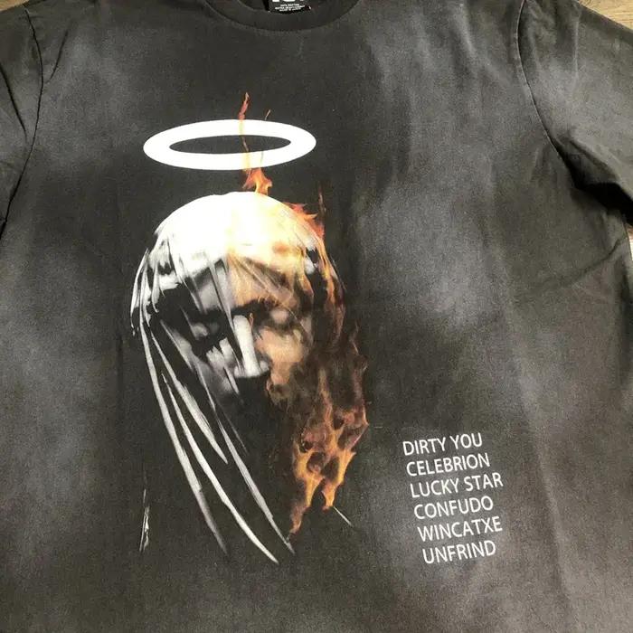 T-Shirt Vintage Saint of Michael Mode Streetwear Pour Hommes Style Vieux Coupe Ample Four Seasons Décontracté