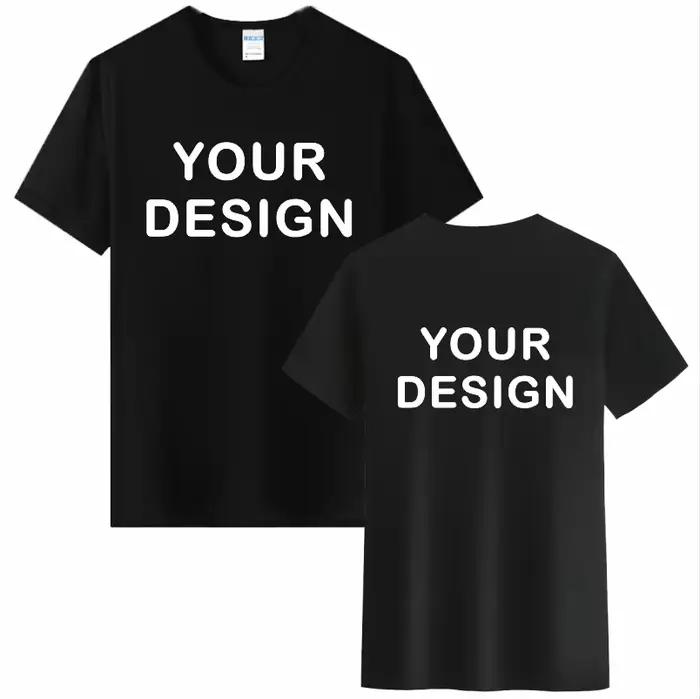 Séchage rapide personnalisable T-shirt Logo Photo broderie imprimé haut de sport de plein air pour hommes et femmes bricolage pas cher