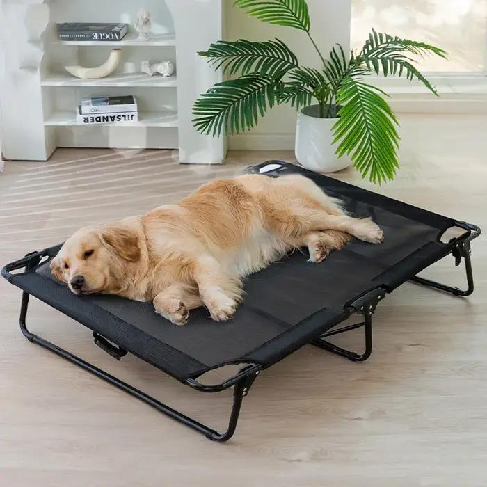 Lit pour chien respirant lits pour grands chiens Camping tapis de couchage chenil Anti-hydratant Masticable résistant lits pour chiens chenil pliable