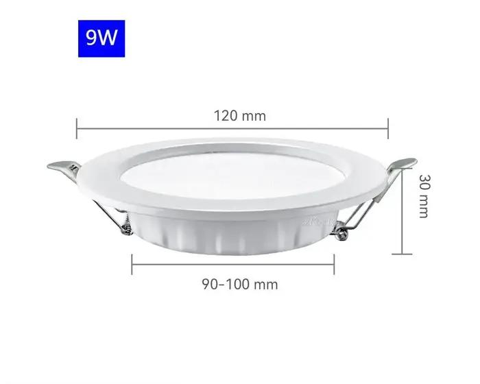 LED Downlight AC 220V encastré LED plafonnier décoration ronde 5W 7W 9W 12W 20W LED Spot vers le bas éclairage 4000K/650