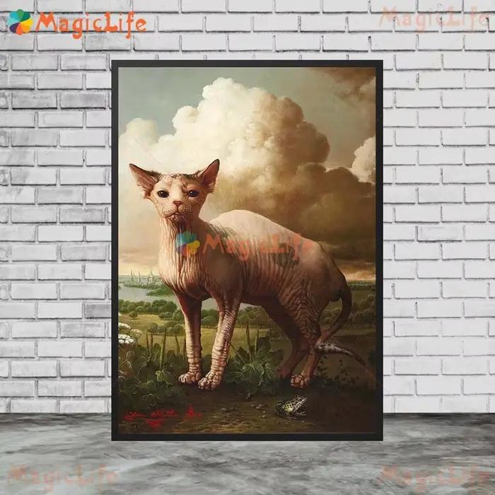 Affiches de paysage Vintage d'animaux de chien