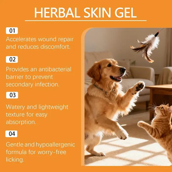 Gel de soin de la peau pour animaux de compagnie à base de plantes