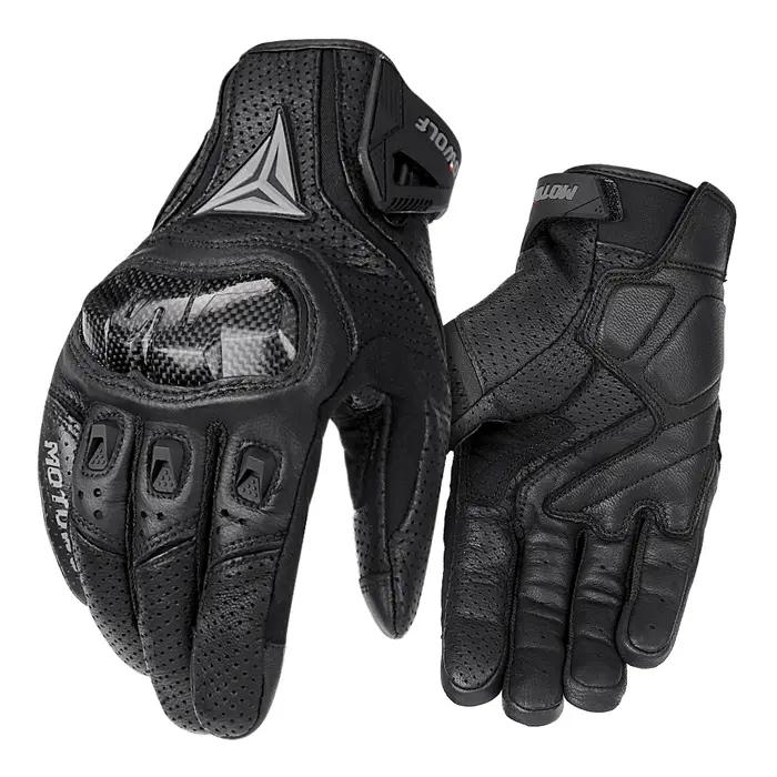 Gants de moto en fibre de carbone cuir de vache avec fourchettes pour homme et femme toutes saisons occasion spéciale sport moto motocross