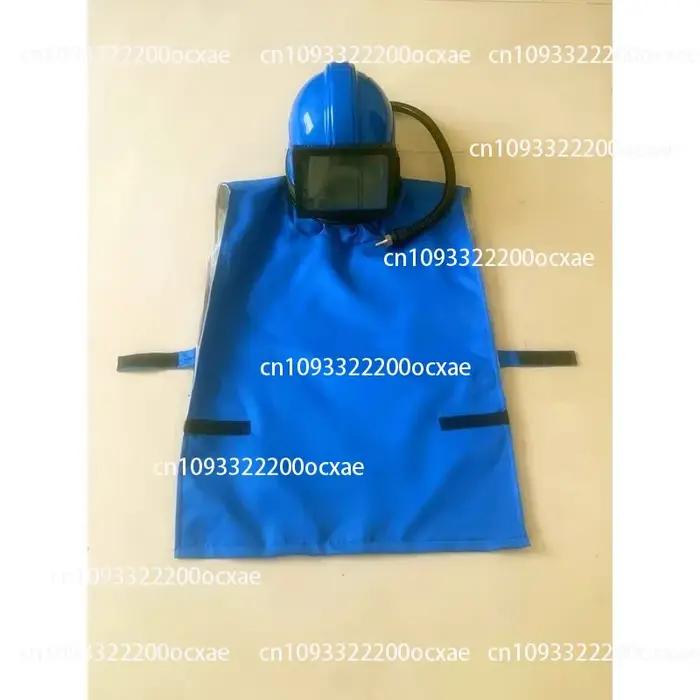 Casque de sablage de protection en plastique indigo pour artistes et bricoleurs occcasions spéciales sécurité confort création