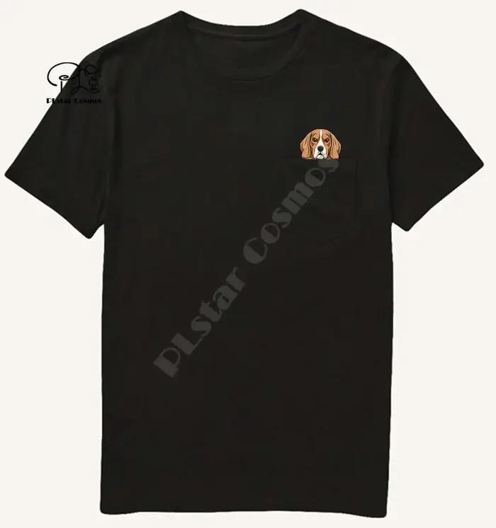 Belaurignored-T-shirt noir en coton avec poche pour homme