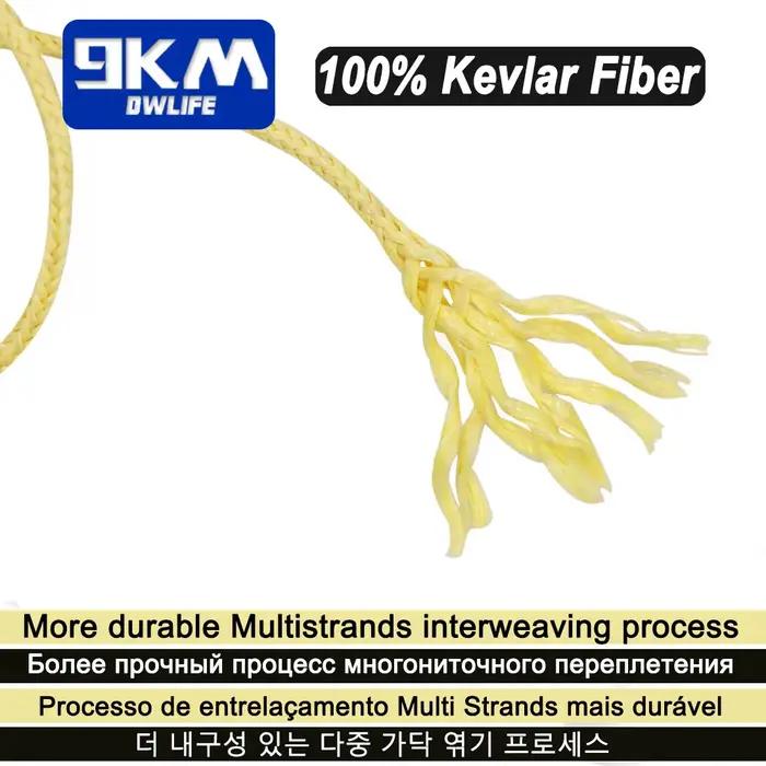 Ligne d'assistance à la pêche en Kevlar, 100 ~ 1500lb, corde de cerf-volant tressée résistante à l'u