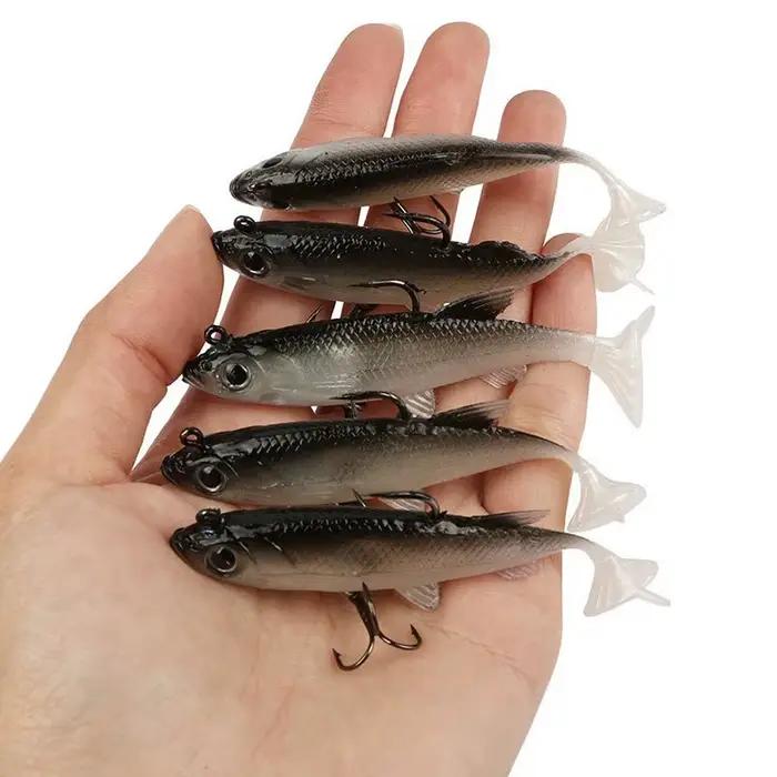 5 pièces Kit leurre de pêche leurre souple 8 cm/ 2