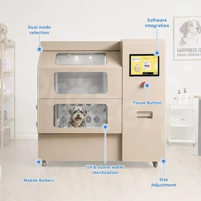 Machine de lavage pour animaux de compagnie à double mode commercial, température constante, désodorisante, pour chiens de grande taille