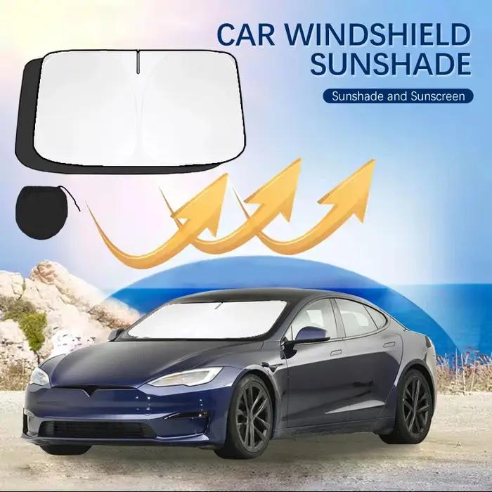 Pare-soleil pour pare-brise de voiture, protection solaire UV pour fenêtre avant, pour Tesla Model S