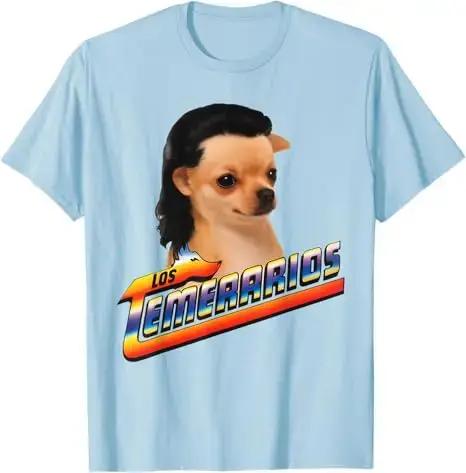 Los Temerarios chien drôle Meme T-Shirt mignon Y2k chien Variation cerveau graphique tenue humoristique Art nouveauté disant T-Shirt Streetwear