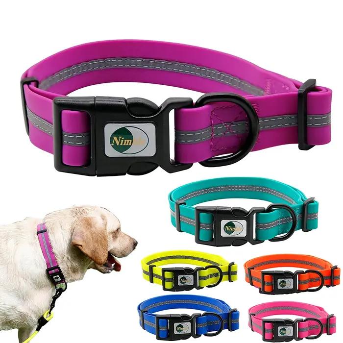 Collier pour chien colliers pour animaux de compagnie imperméables Anti-odeur Durable réglable Polyester doux avec